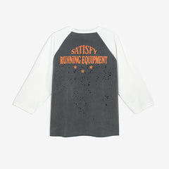 Satisfy Mothtech™ Baseball Tee "Aged Black/Off-White"