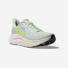 Hoka Women's Clifton 10 "Sea Glass/Neon Flame"