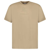 BURBERRY EMBROIDERED LOGO T-SHIRT BEIGE