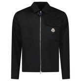 MONCLER LOGO OVERSHIRT JACKET BLACK