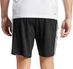 adidas Train Essentials Pique 3 Stripes Mens Training Shorts - Black