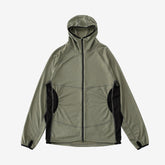 Cayl Men's Live Wool Zip Up Coolmax Hooded Sweatshirt "Khaki"
