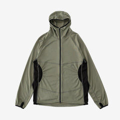 Cayl Men's Live Wool Zip Up Coolmax Hooded Sweatshirt "Khaki"
