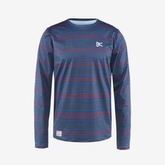 District Vision Lightweight Long Sleeve Tee "Micro Stripes"