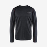 District Vision Merino Long Sleeve Tee "Dark Melange"