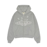 Broken Planet Market Heather Grey Zip Up Hoodie