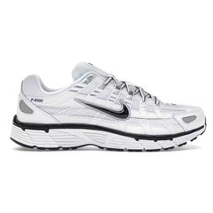 Nike P-6000 White Metallic Silver Black