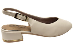 Campesi Olinda Womens Brazilian Sling Back Heels With Comfort Footbed