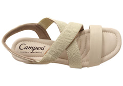Campesi Bosna Womens Brazilian Mid Heel Sandals With Comfort Footbed