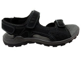 Cabello Comfort Trail Mens Leather Adjustable Strap Sandals