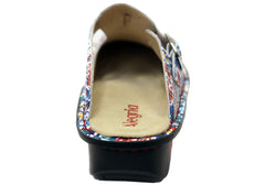 Alegria Classic Womens Leather Clogs Open Back Shoes Primary Party