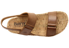 Born Sloan Womens Comfortable Leather Platform Sandals