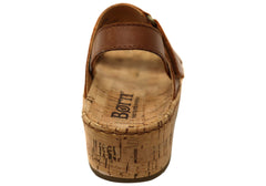 Born Sloan Womens Comfortable Leather Platform Sandals