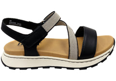 Born Mady Womens Leather Sandals With Comfortable Footbed