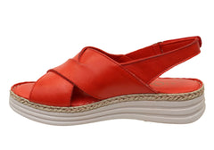 Cabello Comfort Riley Womens European Comfortable Leather Sandals