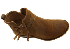 Born Vaughn Womens Comfortable Suede Leather Wedge Ankle Boots