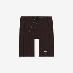 Bandit Men's Striped Cadence™ 7 Pocket Lined Half Tights "Cacao/Black"