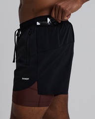 Bandit Men's Vento™ Next Gen 2-In-1 Run Shorts "Black/Cacao"