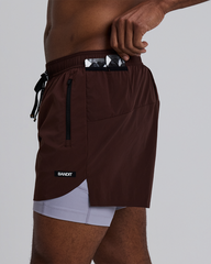 Bandit Men's Vento™ Next Gen 2-In-1 Run Shorts "Cacao/Violet Fog"