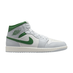Air Jordan 1 Mid White Pure Platinum Pine Green