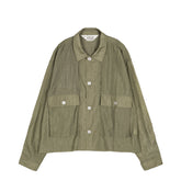 Brain Dead Cropped Nylon Button Up Shirt