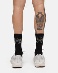 Portal Pattern Active Sock "Black Beauty/Reflective"