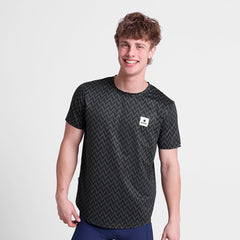 Saysky Men's Combat T-Shirt "Black Zig Zag"