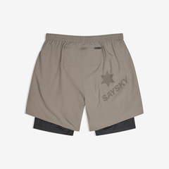 Saysky Men's Pace 2 in 1 Shorts 5" "Taupe"