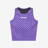 Saysky Women's Combat Crop Top "Purple Zig Zag"