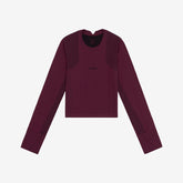 Bandit Women's Mercury™ Seamless Long Sleeve Crop Tee "Fig"