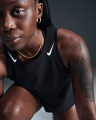 Nike Women's NK Aeroswift DFADV Crop Tank Top "Black"