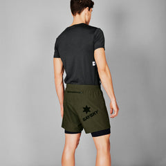 Saysky Men's 2 in 1 Pace Shorts 5'' "Green"