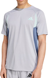 adidas Tech Apparel Colourblock Short Sleeve Mens Training Top - Grey
