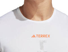 adidas Terrex Agravic Short Sleeve Mens Running Top - White