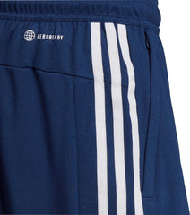 adidas Train Essentials Pique 3 Stripes Mens Training Shorts - Blue