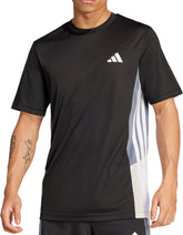 adidas Train Essentials ColourBlock Short Sleeve Mens Training Top - Black