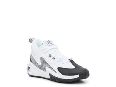 Big Kids' Under Armour Curry 3Z 25 Suede "White/Black" (Unisex)
