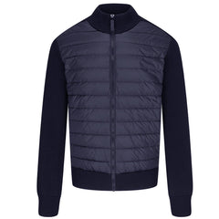 CANADA GOOSE 'HYBRIDGE' KNIT PADDED JACKET NAVY