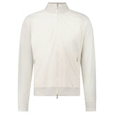 GRAN SASSO FULL ZIP COTTON/ NYLON JACKET IN CREAM