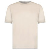 GRAN SASSO PURE COTTON T-SHIRT IN BEIGE / LIGHT GREY