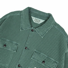 Brain Dead Waffle Button Front Shirt