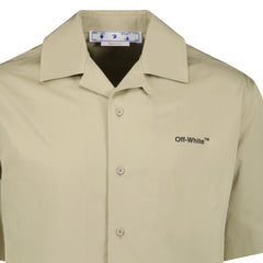 OFF-WHITE Cotton Button Up Shirt Beige