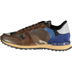 VALENTINO BROWN & BLUE ROCKRUNNER TRAINERS