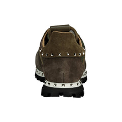VALENTINO CAMO ROCKSTUD TRAINERS KHAKI & BLACK