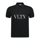 VALENTINO VLTN Chest Logo Polo-Shirt Black