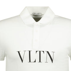 VALENTINO VLTN CHEST LOGO POLO-SHIRT WHITE