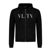 VALENTINO VLTN Zip Hooded Sweatshirt Black