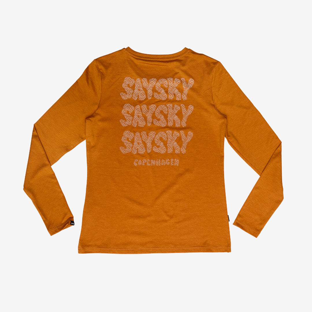 Saysky Women's Reflective Logo Pace Long Sleeve "Orange"