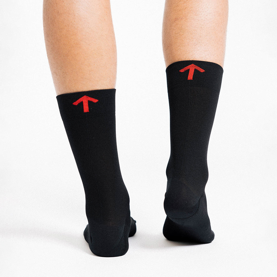 Chance Padded Trail Sock "Black/Orange Arrow"