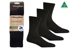 3 Pairs of KingGee Mens Bambo Work Socks Made In Australia